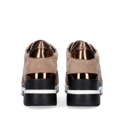 Sneaker Plataforma Ex25 Em Camel