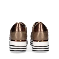 Sneaker Plataforma Ex42 Em Camel