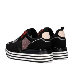 Sneaker Plataforma Rg2210 Preto-Vermelho
