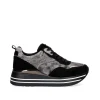 Sneaker Plataforma Rg2210B Em Preto Brilhante