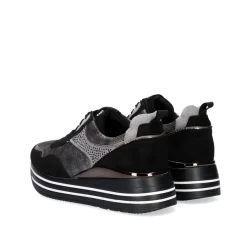 Sneaker Plataforma Rg2210B Em Preto Brilhante