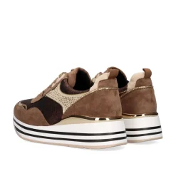 Sneaker Plataforma Rg2210B Em Bronze Brilhante