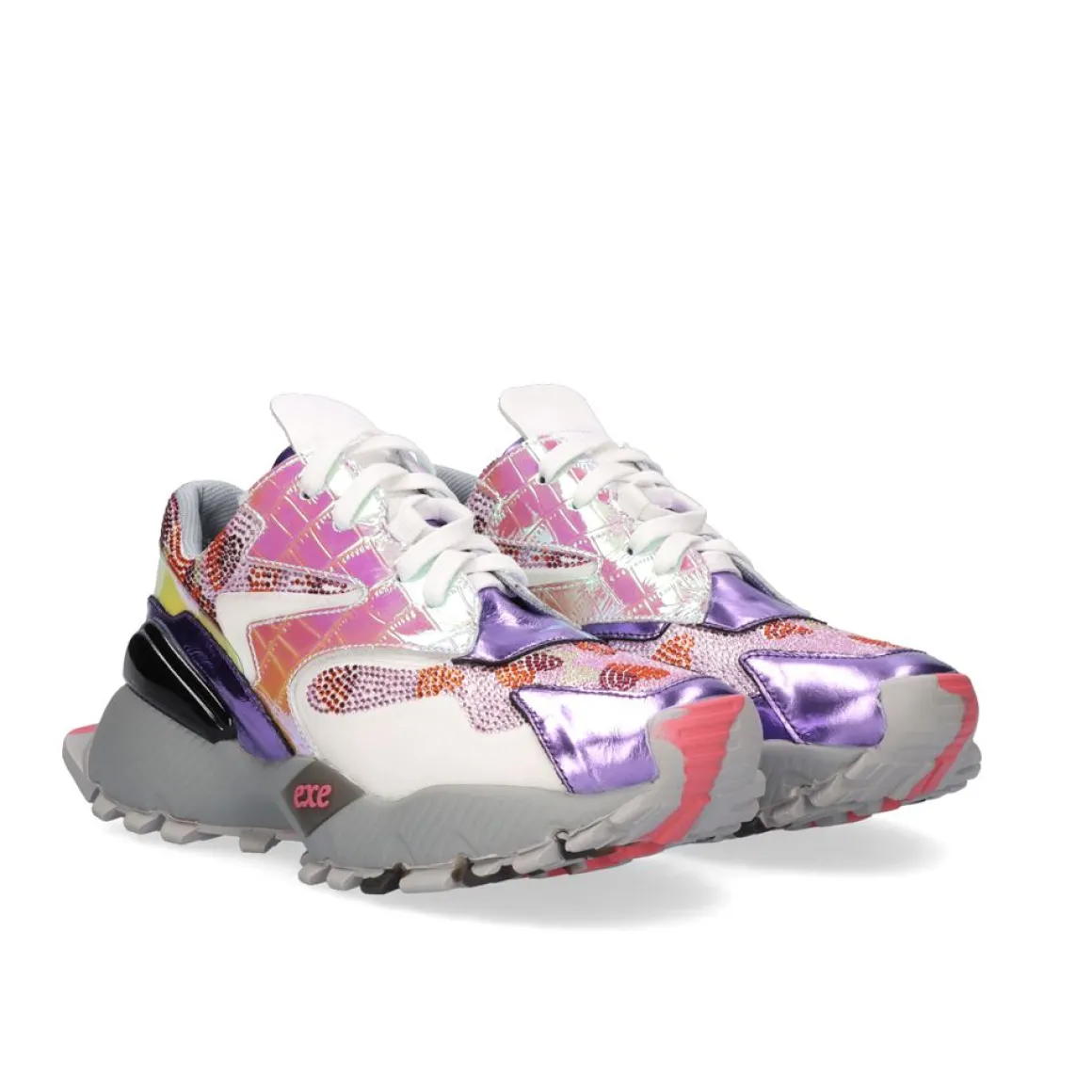 Tenis Exe 134-8 Couro Roxo