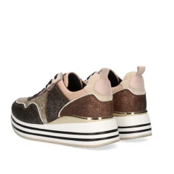 Tenis Glitter Plataforma 74-232Ex03 Glitter Dourado