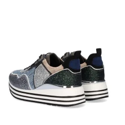 Tenis Glitter Plataforma 74-232Ex03 Pewter