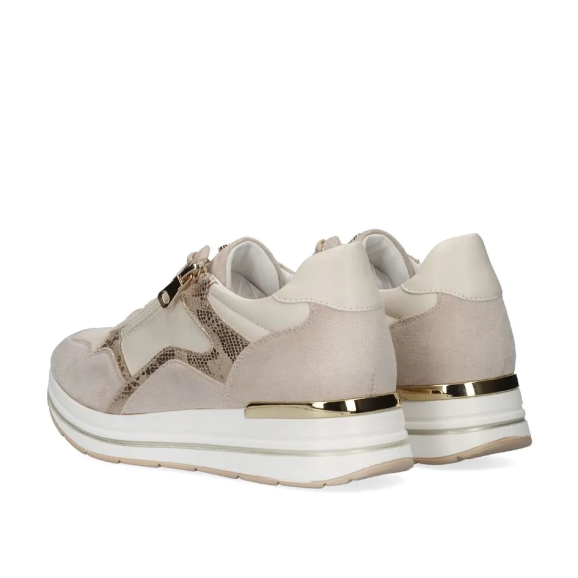 Tenis Plataforma Bege 149-31Ex26