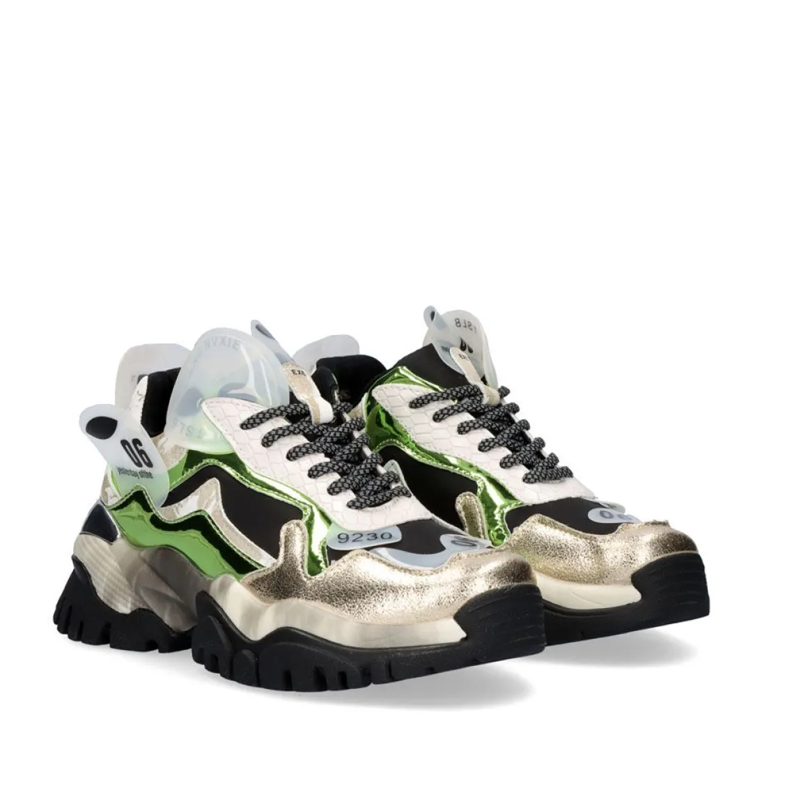 Tenis Plataforma 22E10-3 Dourado